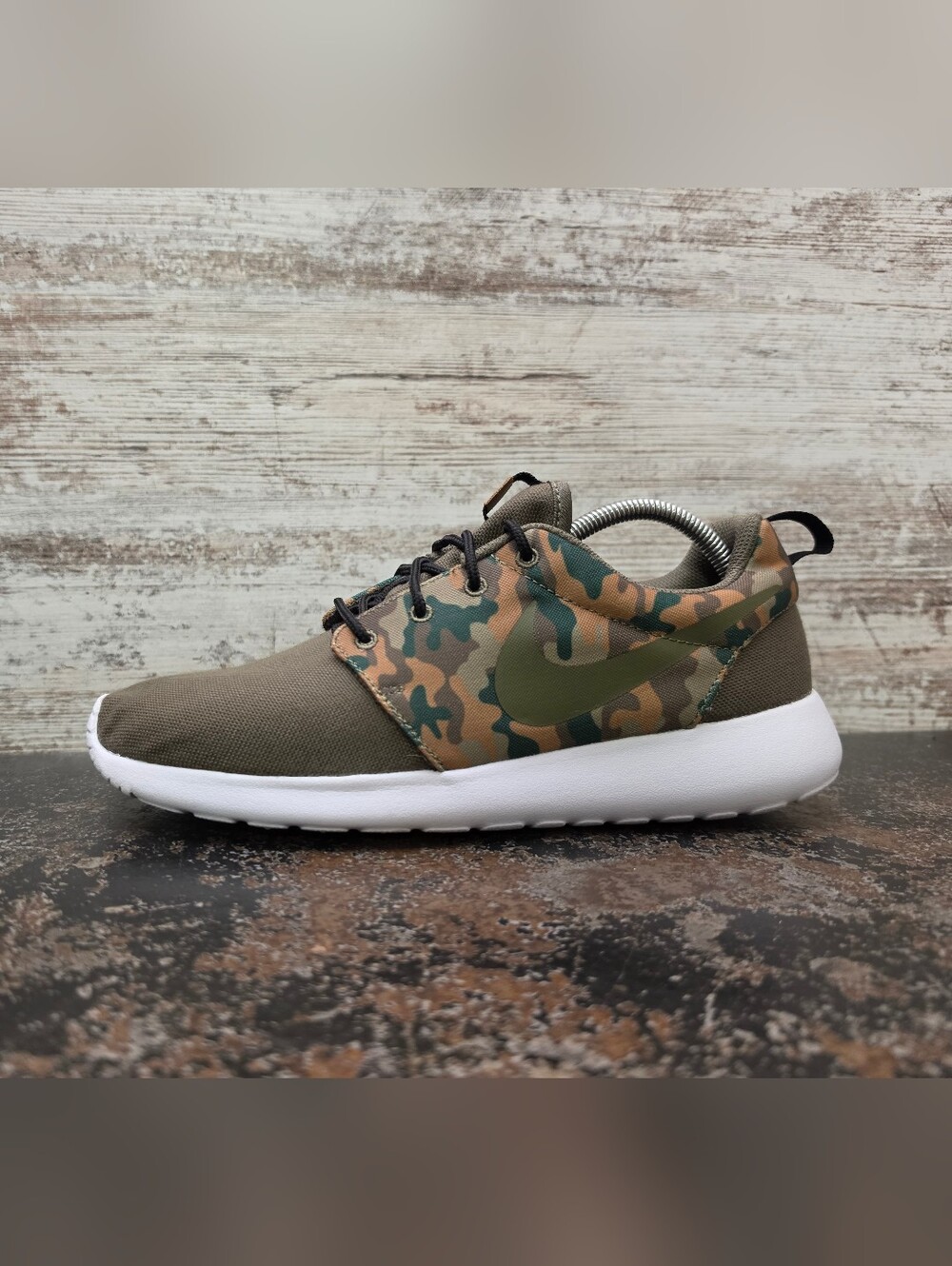 Mens Nike Roshe One Running Shoes Sz 9 Used 844687 200 Medium Olive Camouflage